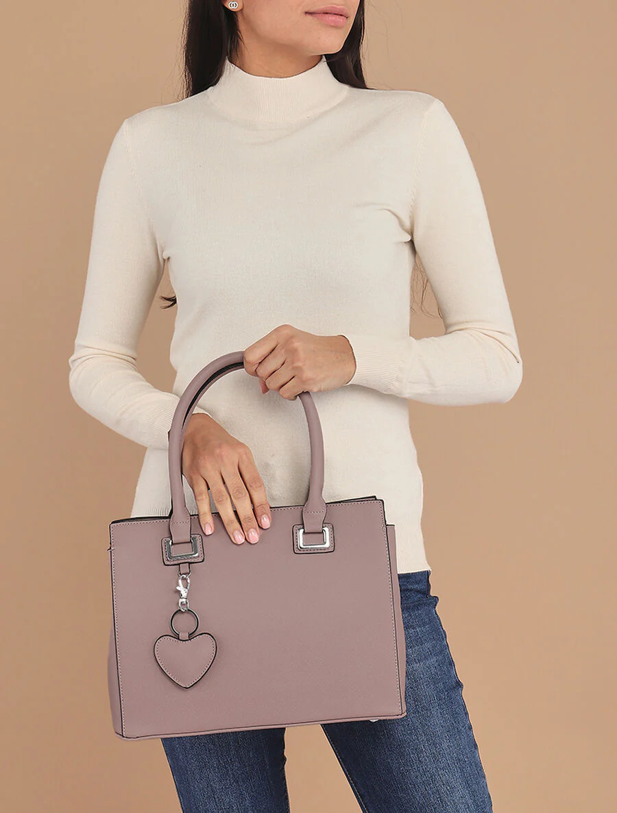Sac à main Nuala - Vieux rose - Image 7