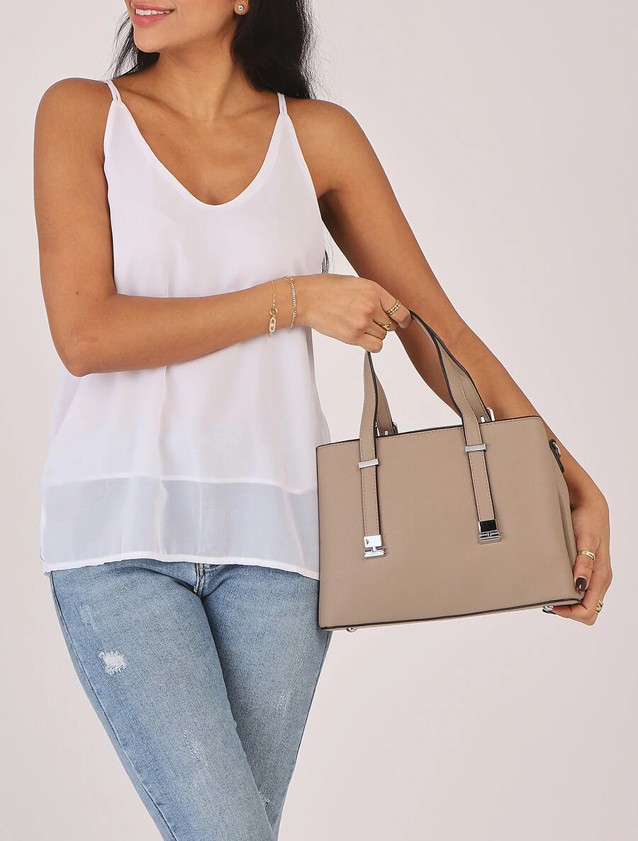 Sac à main Théa - Taupe - Image 7