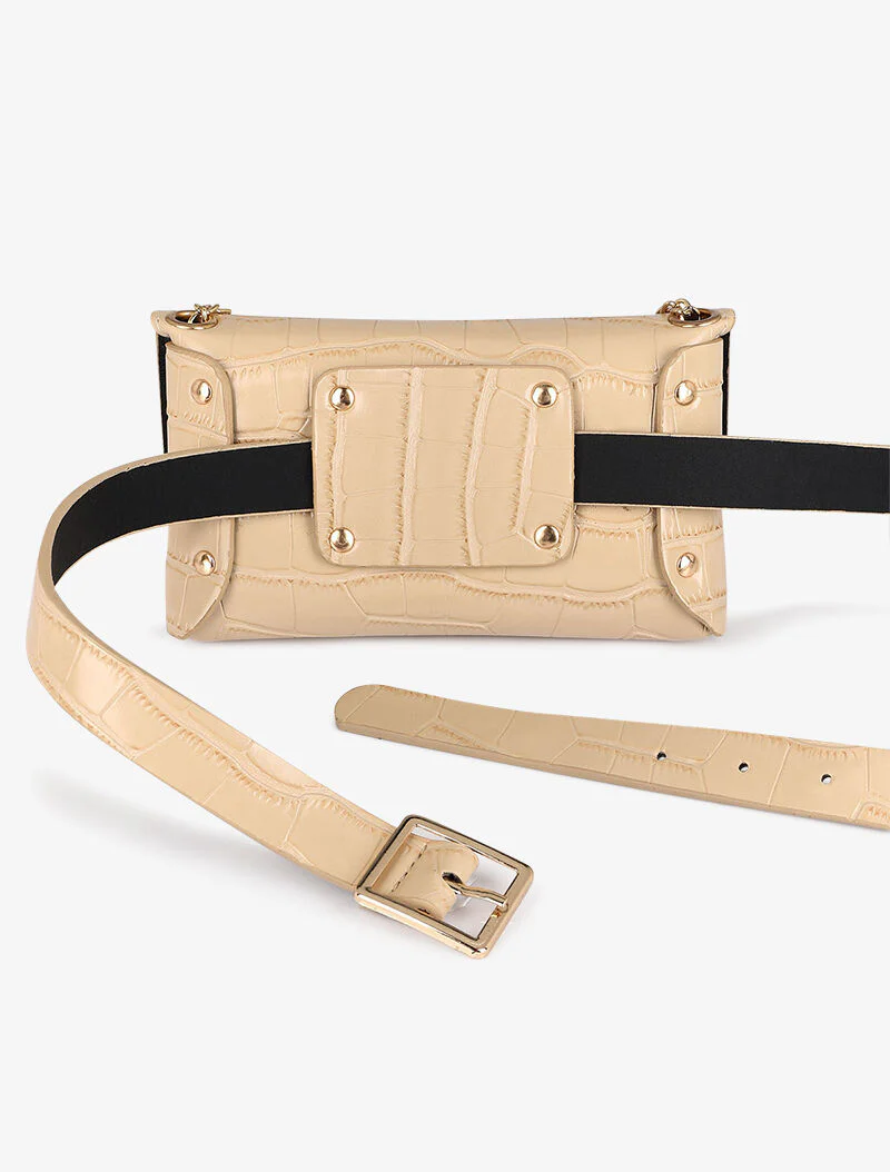 Sac banane Viviane - Beige - Image 4