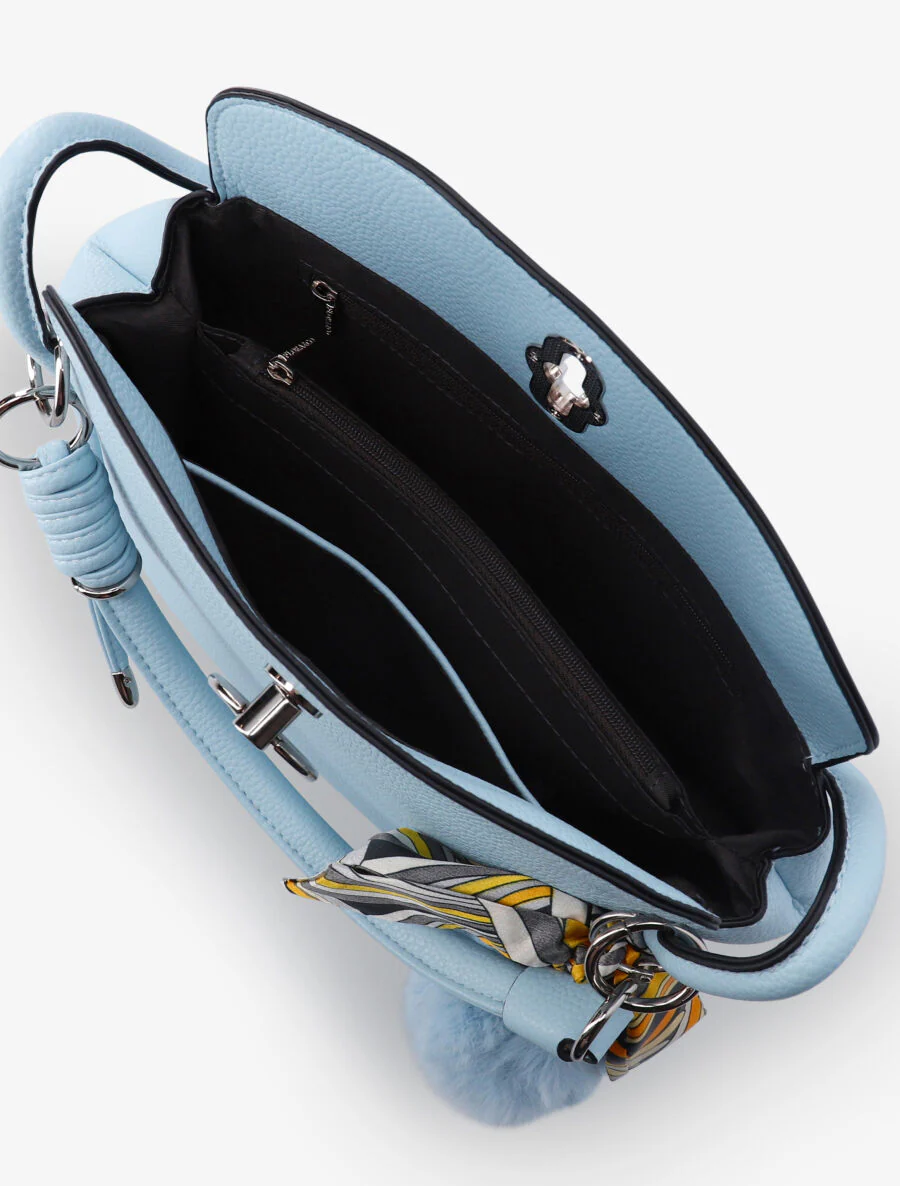 Sac bandoulière Andréa - Bleu ciel - Image 4