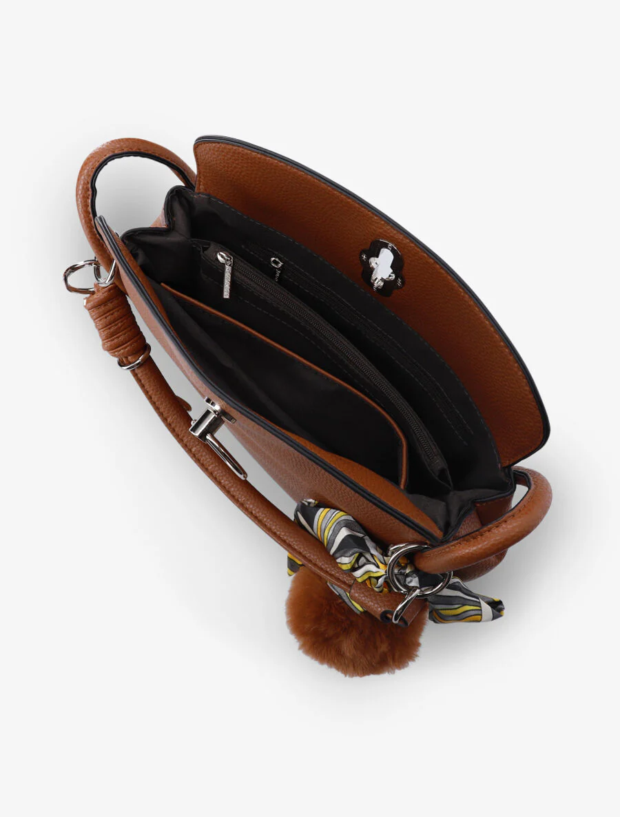 Sac bandoulière Andréa - Camel - Image 4