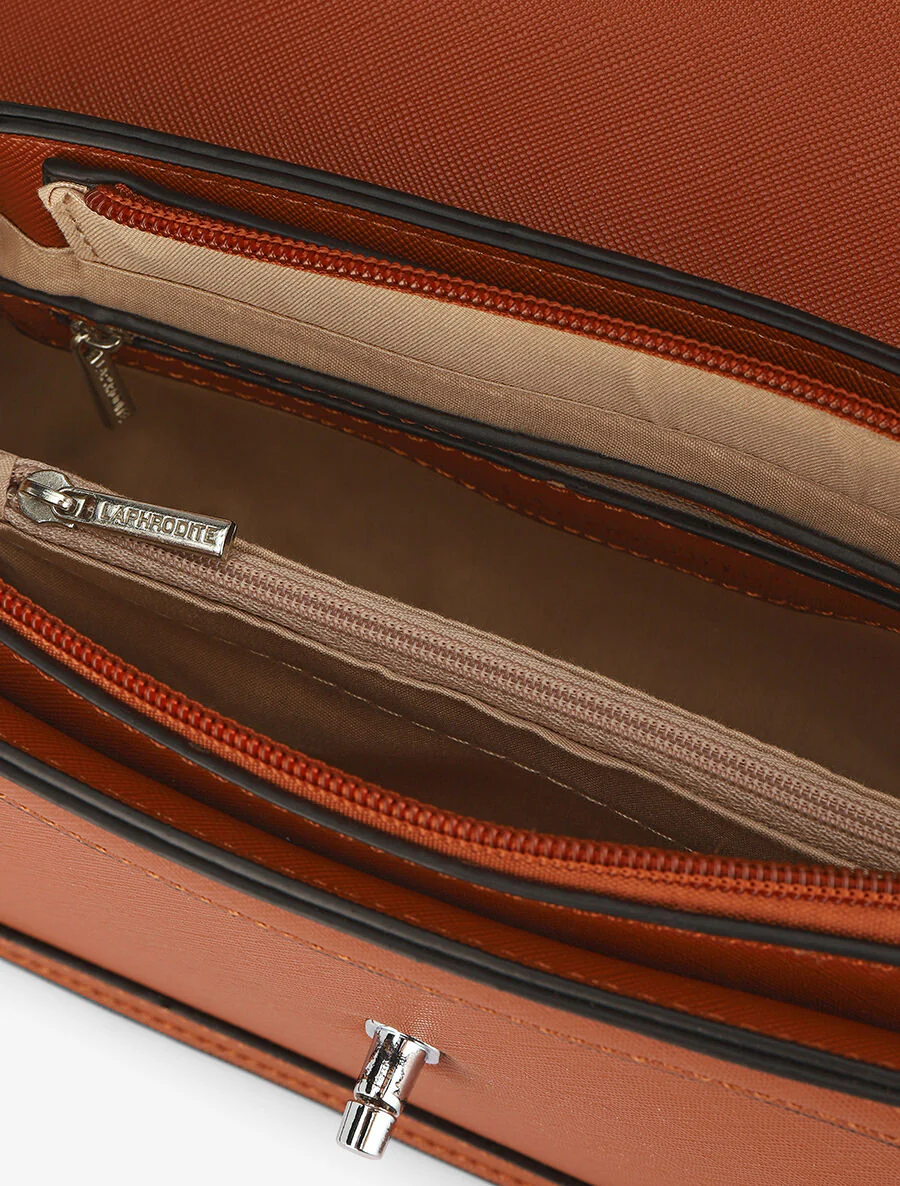 Sac bandoulière Bertha - Camel - Image 4
