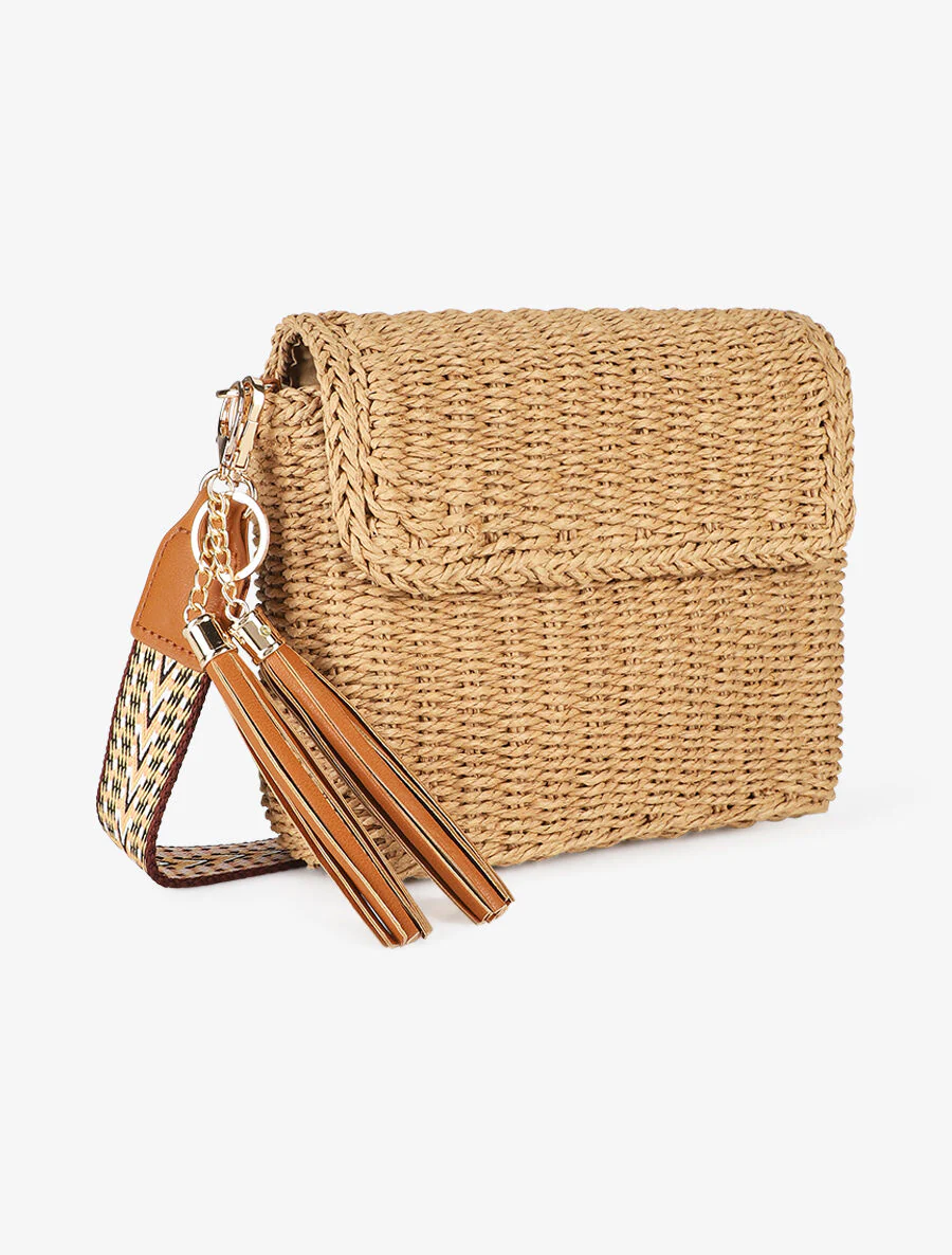 Sac bandoulière Carlota - Café au lait - Image 3
