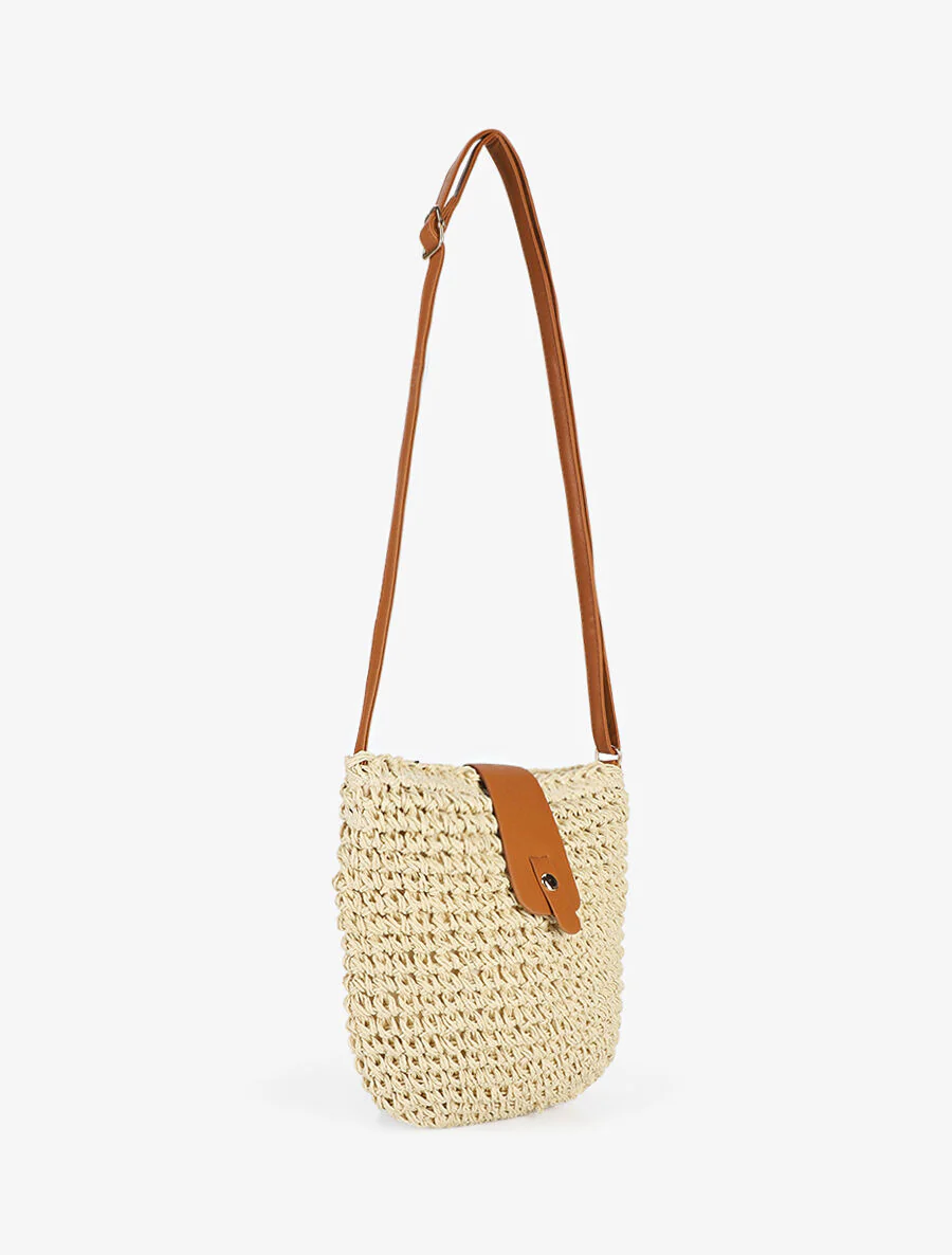 Sac bandoulière Delia - Beige - Image 3
