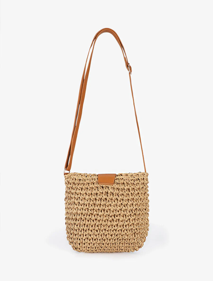 Sac bandoulière Delia - Café au lait - Image 3