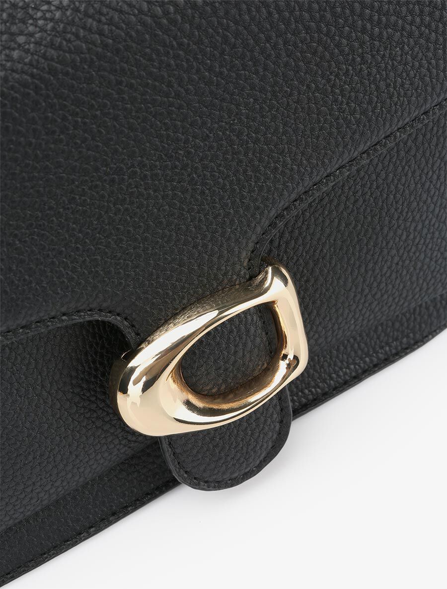 Sac bandoulière Dominique - Noir - Image 4