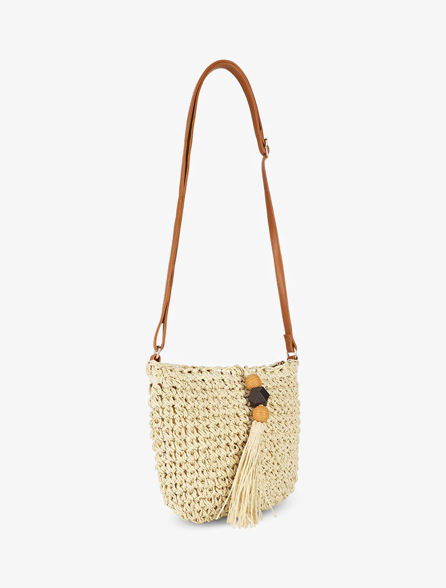 Sac bandoulière Hélène - Beige clair - Image 3