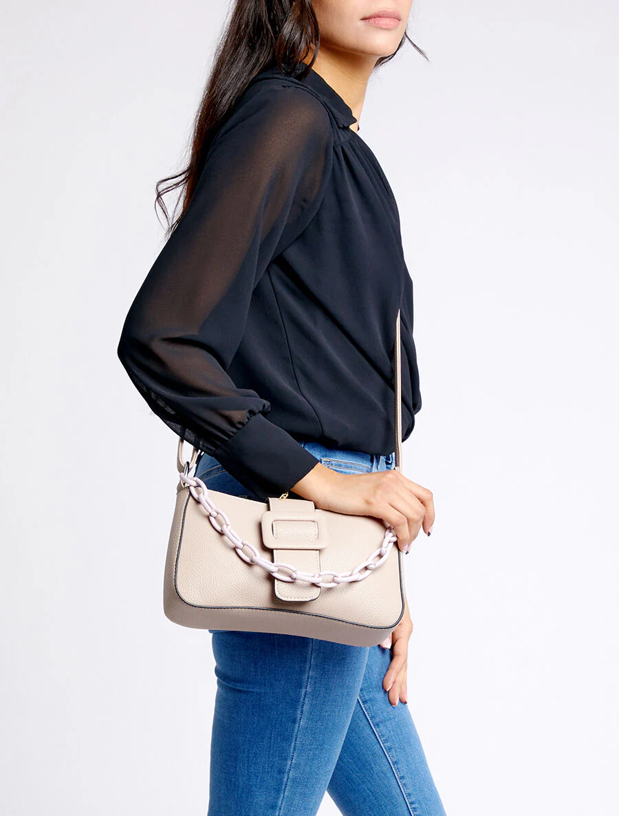 Sac besace Amandine - Taupe - Image 6