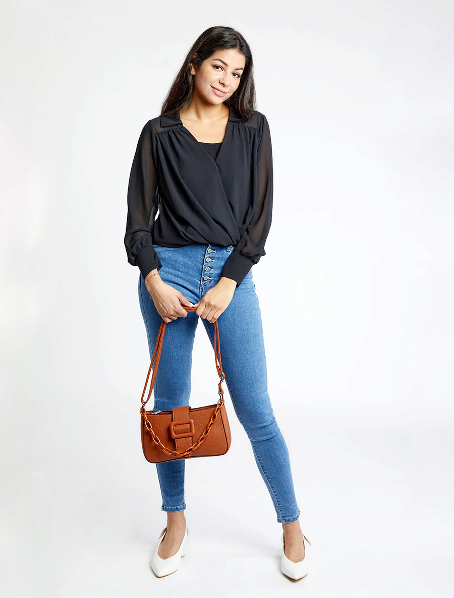 Sac besace Amandine - Camel - Image 6
