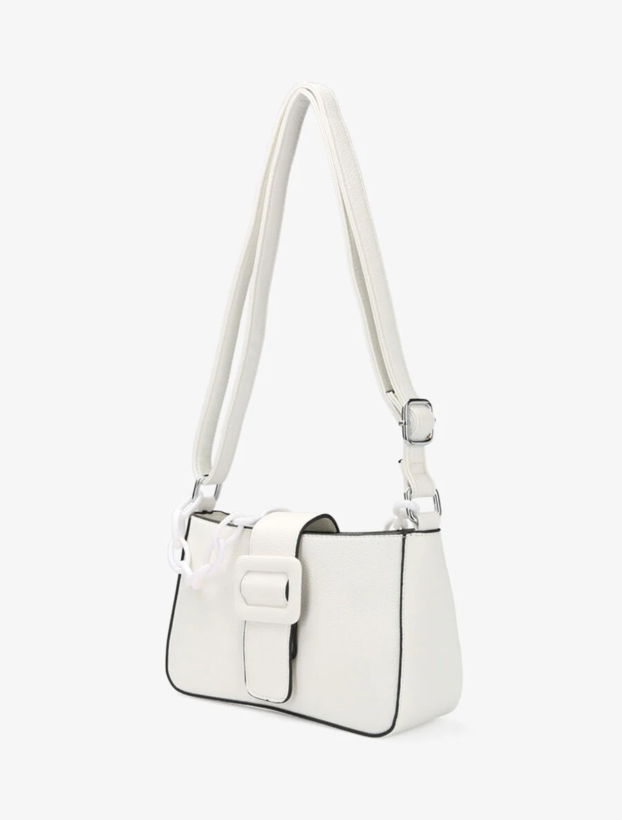 Sac besace Amandine - Blanc - Image 2