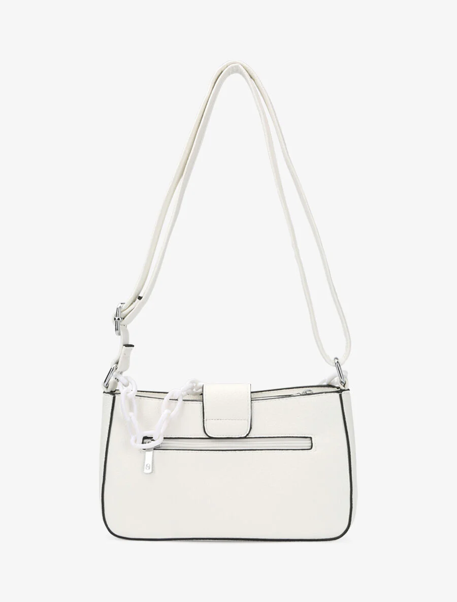 Sac besace Amandine - Blanc - Image 3