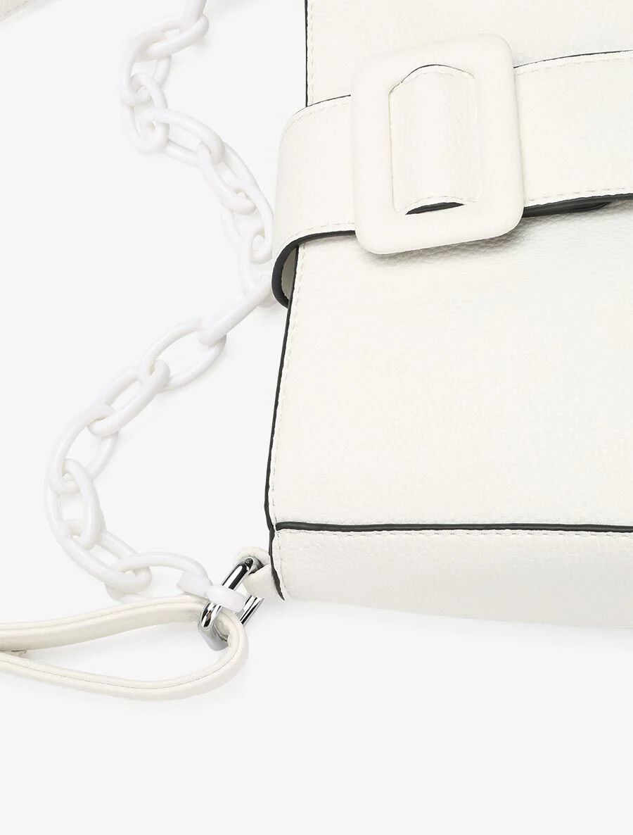 Sac besace Amandine - Blanc - Image 4