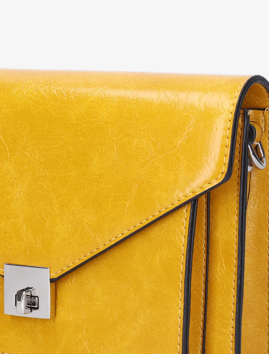Sac besace Armelle - Jaune moutarde - Image 4