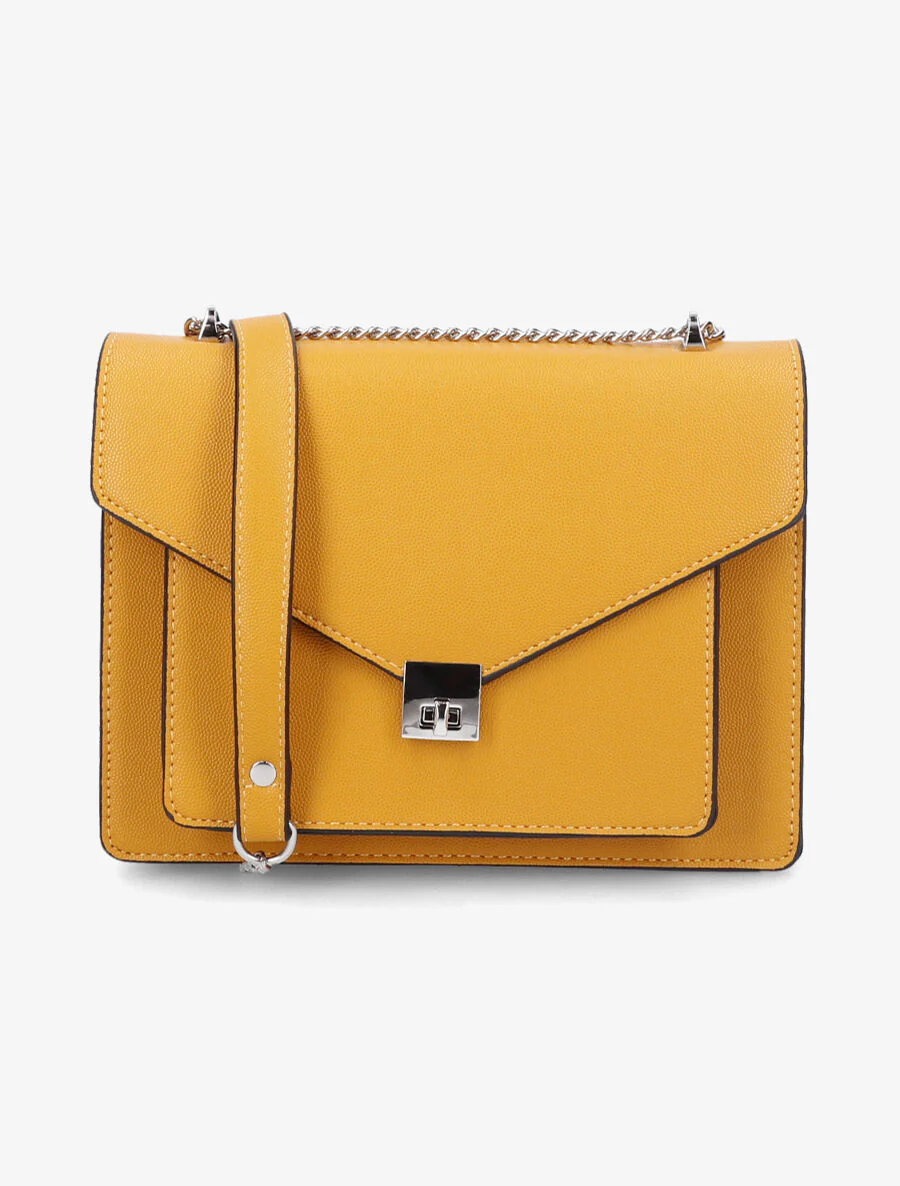 Sac besace Carine - Jaune moutarde