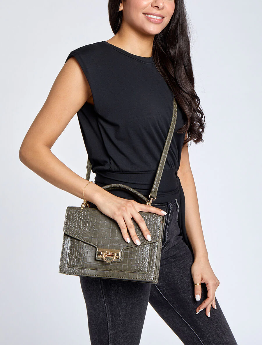 Sac besace Claudia - Gris foncé - Image 4