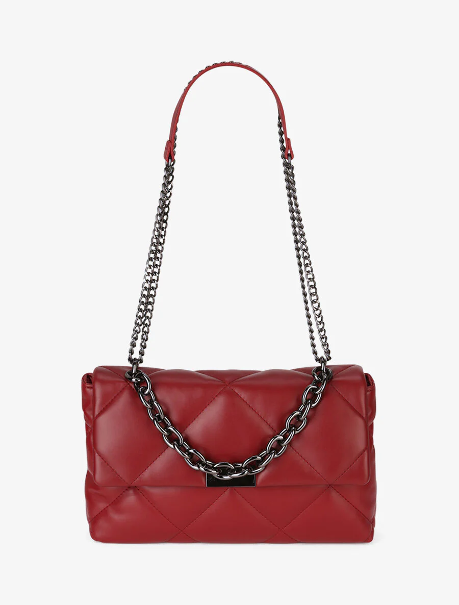 Sac besace Gaelle - Rouge foncé