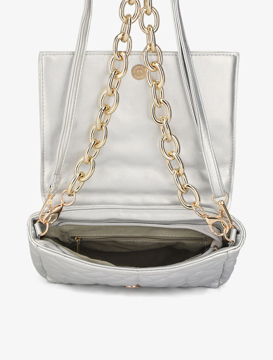 Sac besace Gianella - Argent - Image 6