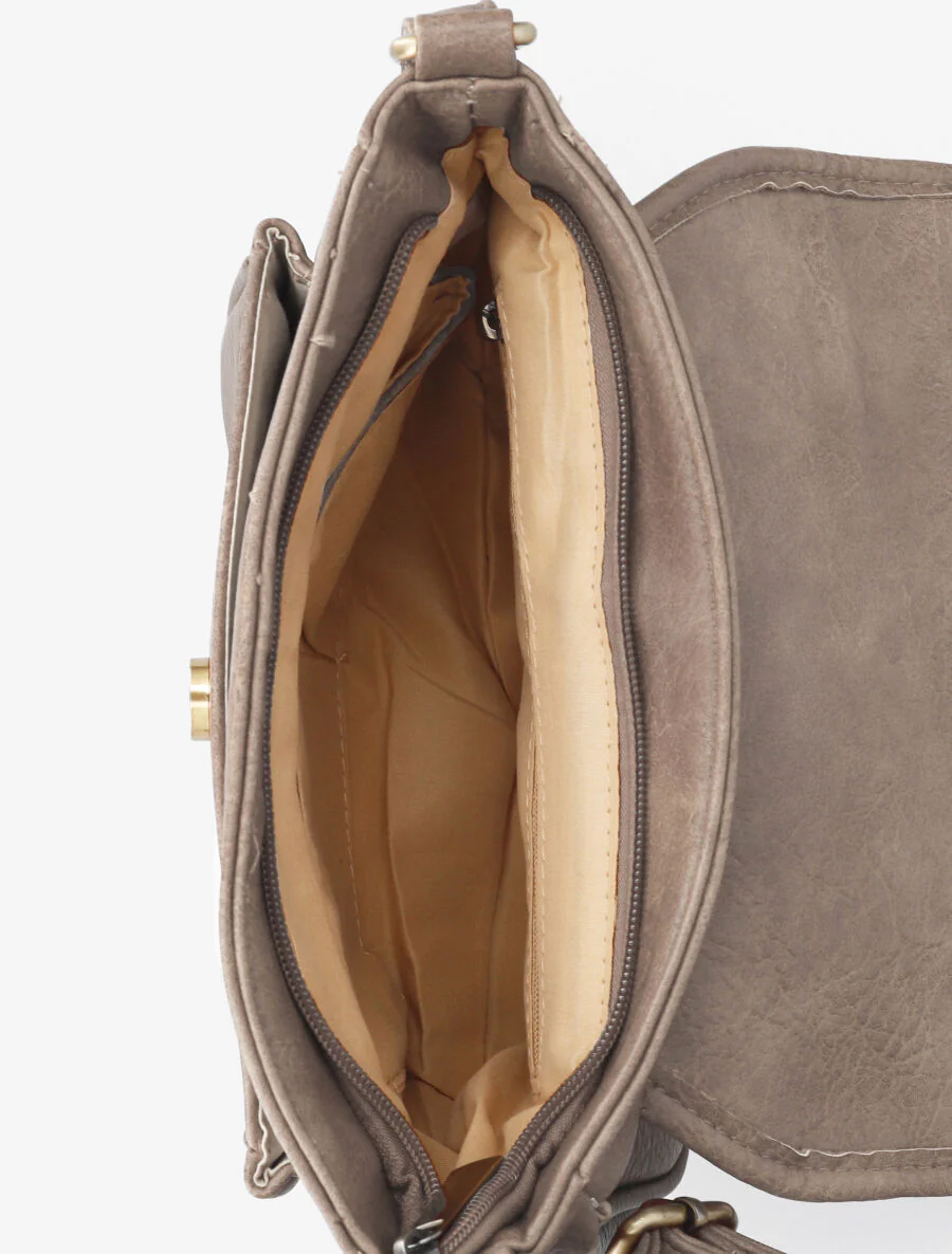 Sac besace Janet - Taupe - Image 5