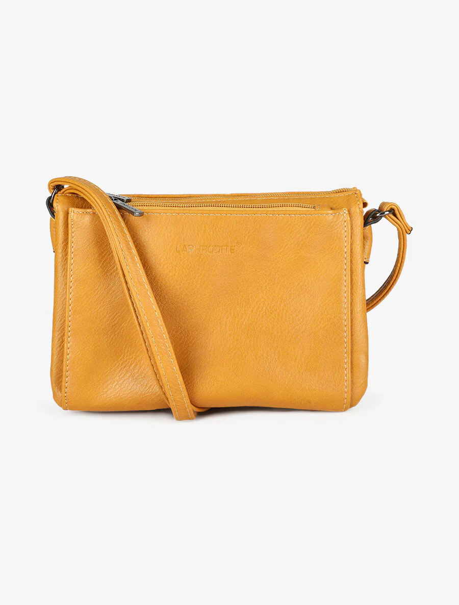 Sac besace Marina - Jaune moutarde