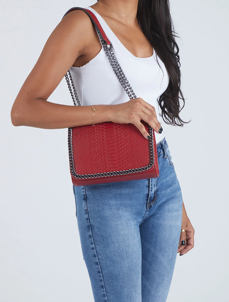Sac besace Olivia - Rouge - Image 5