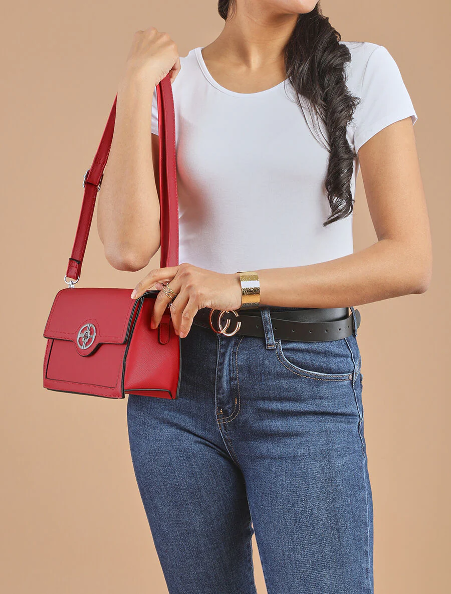 Sac besace Sally - Rouge - Image 5