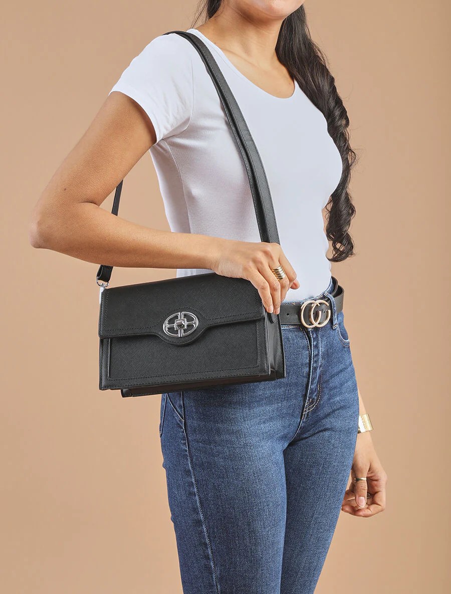 Sac besace Sally - Noir - Image 5