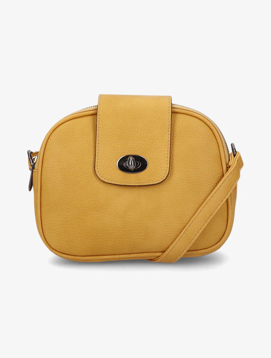 Sac besace Sylvie - Jaune moutarde