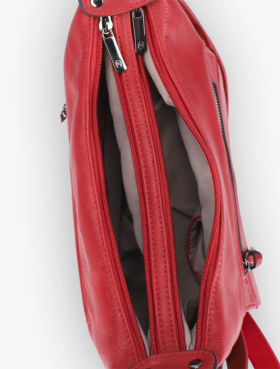 Sac besace Valeria - Rouge - Image 4