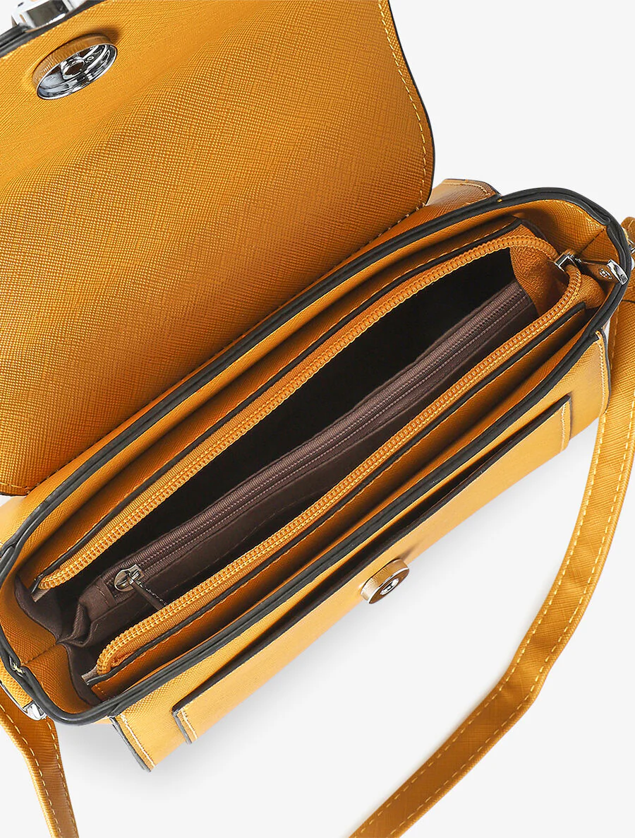 Sac besace Veronica - Jaune moutarde - Image 4