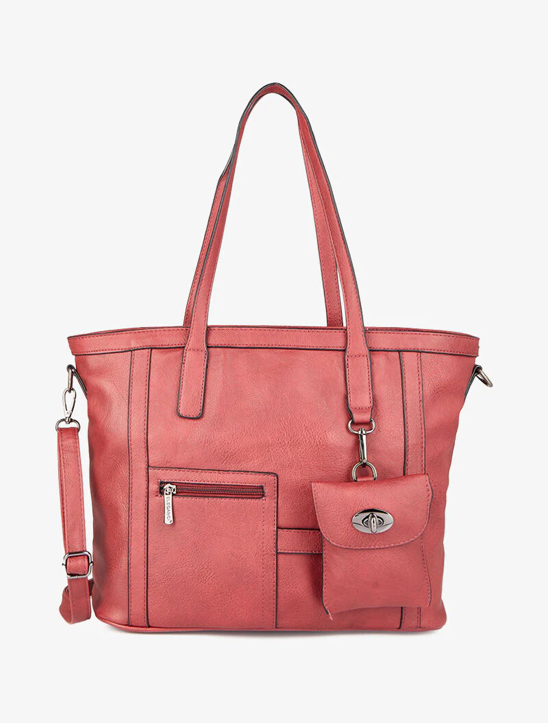 Sac cabas à pochette Melinda - Rouge