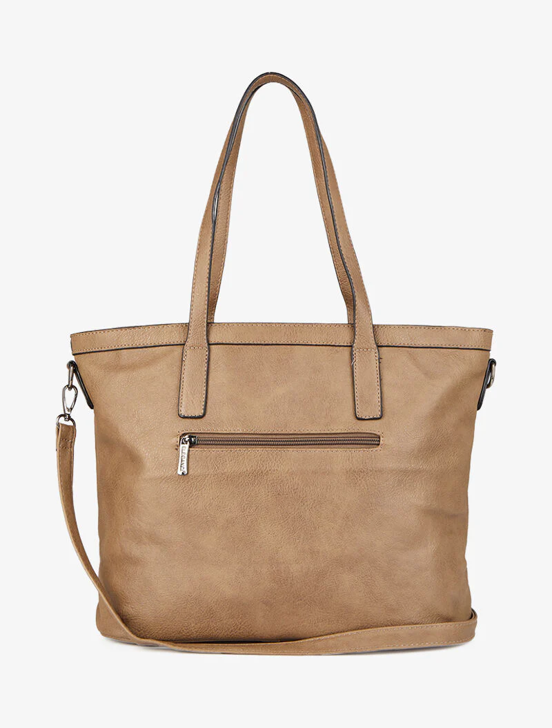 Sac cabas à pochette Melinda - Taupe - Image 3