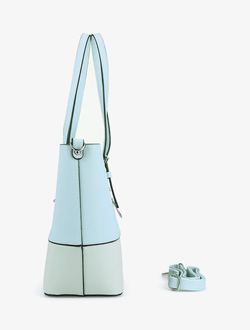 Sac cabas Amélie - bleu ciel/gris - Image 3
