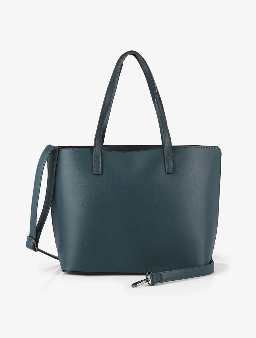 Sac cabas Eléanor - Bleu canard - Image 2