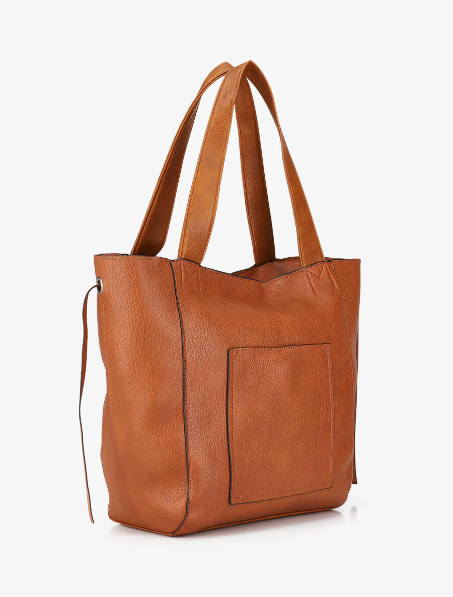 Sac cabas et pochette Julienne - Camel - Image 3