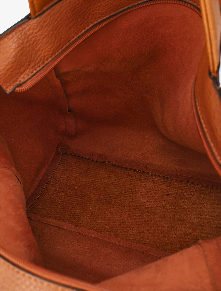 Sac cabas et pochette Julienne - Camel - Image 4