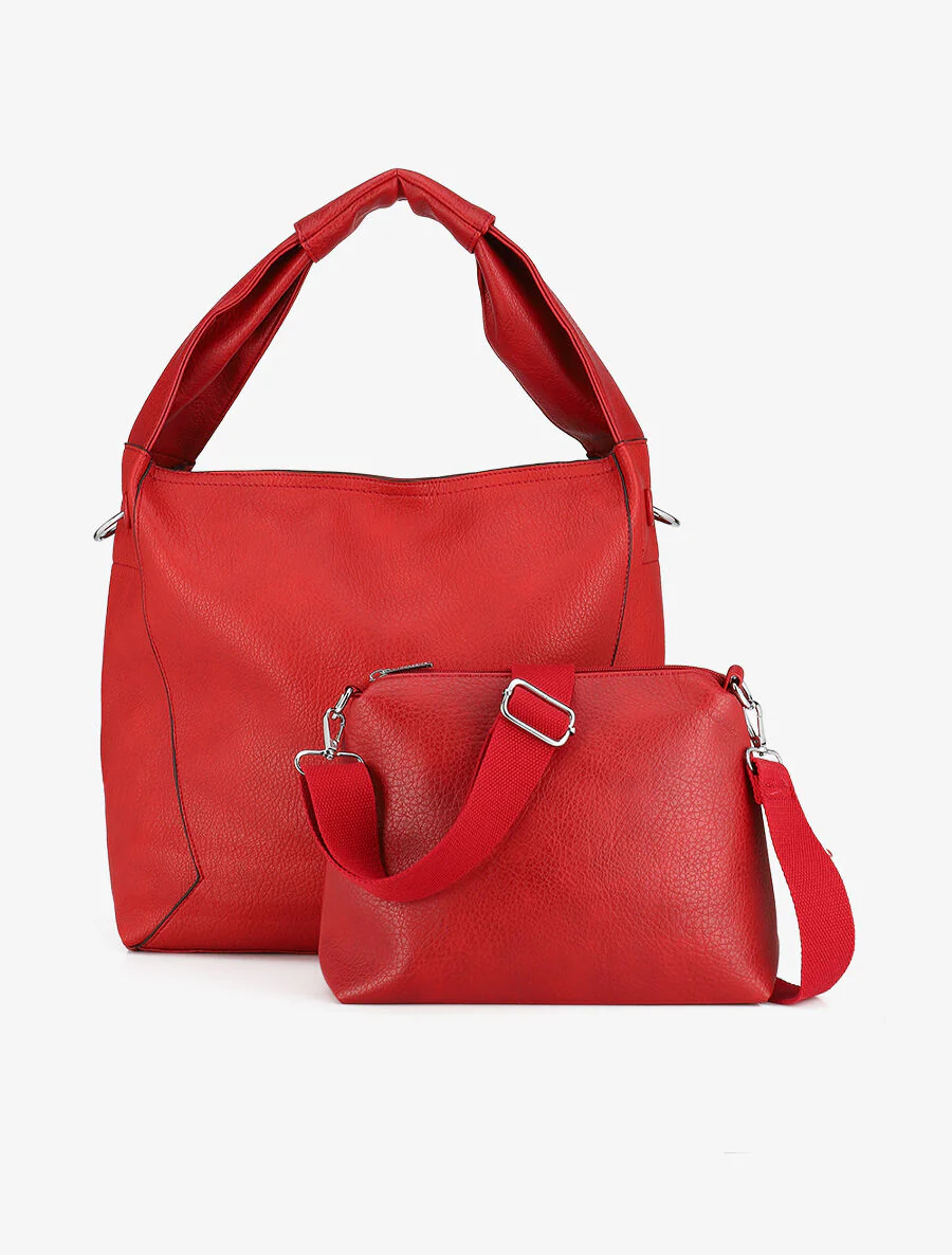 Sac cabas et pochette Saïma - Rouge - Image 5