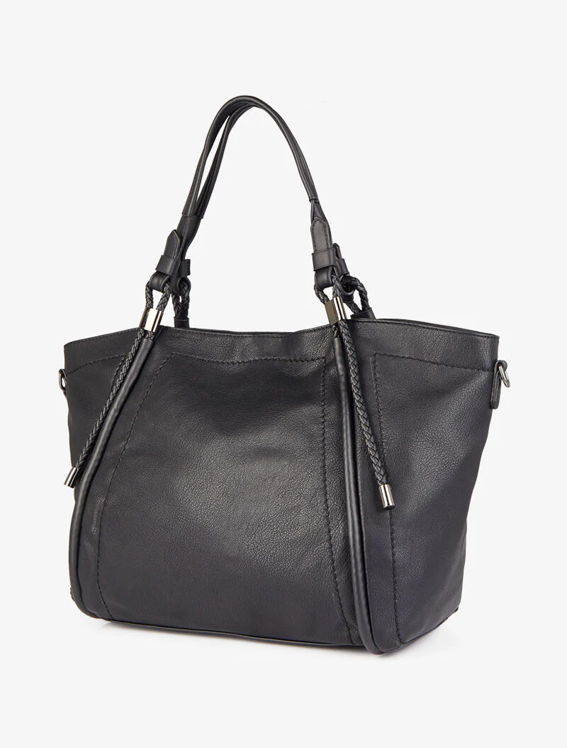 Sac cabas Marlène - Noir - Image 2