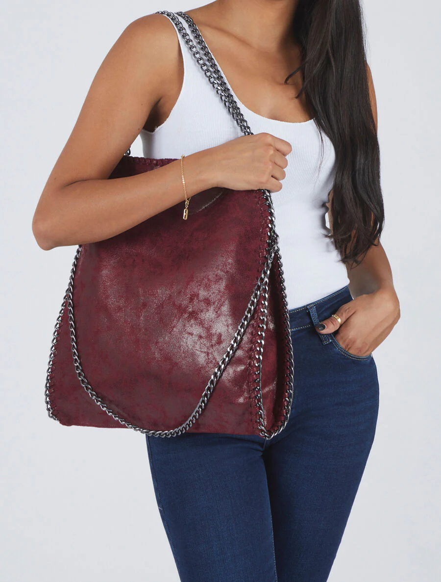 Sac cabas Noura - Bordeaux - Image 5