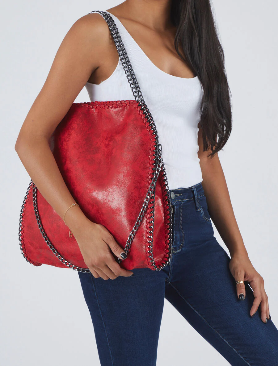 Sac cabas Noura - Rouge - Image 5