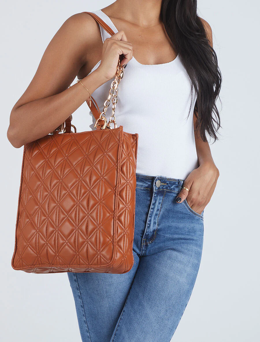 Sac cabas Virginie - Camel - Image 5