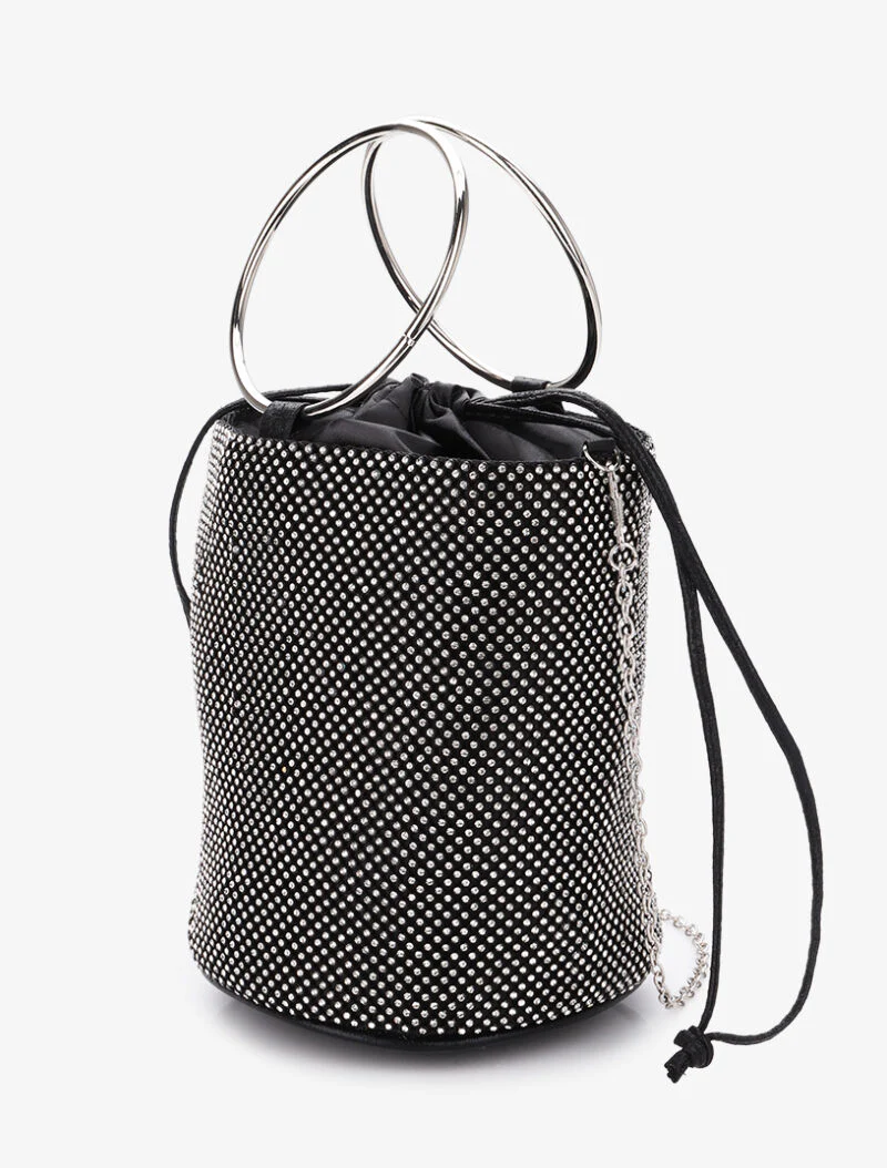 Sac seau à strass - Noir - Image 2