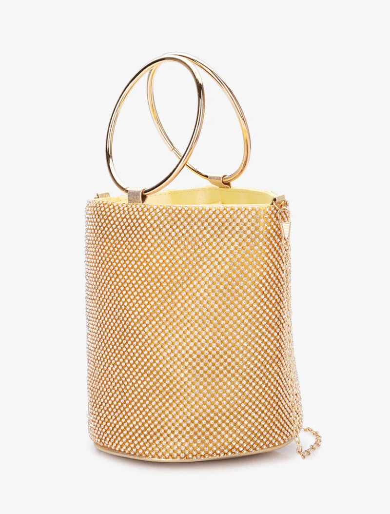 Sac seau à strass - Or - Image 2