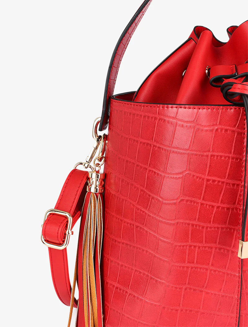 Sac seau Petra - Rouge - Image 4