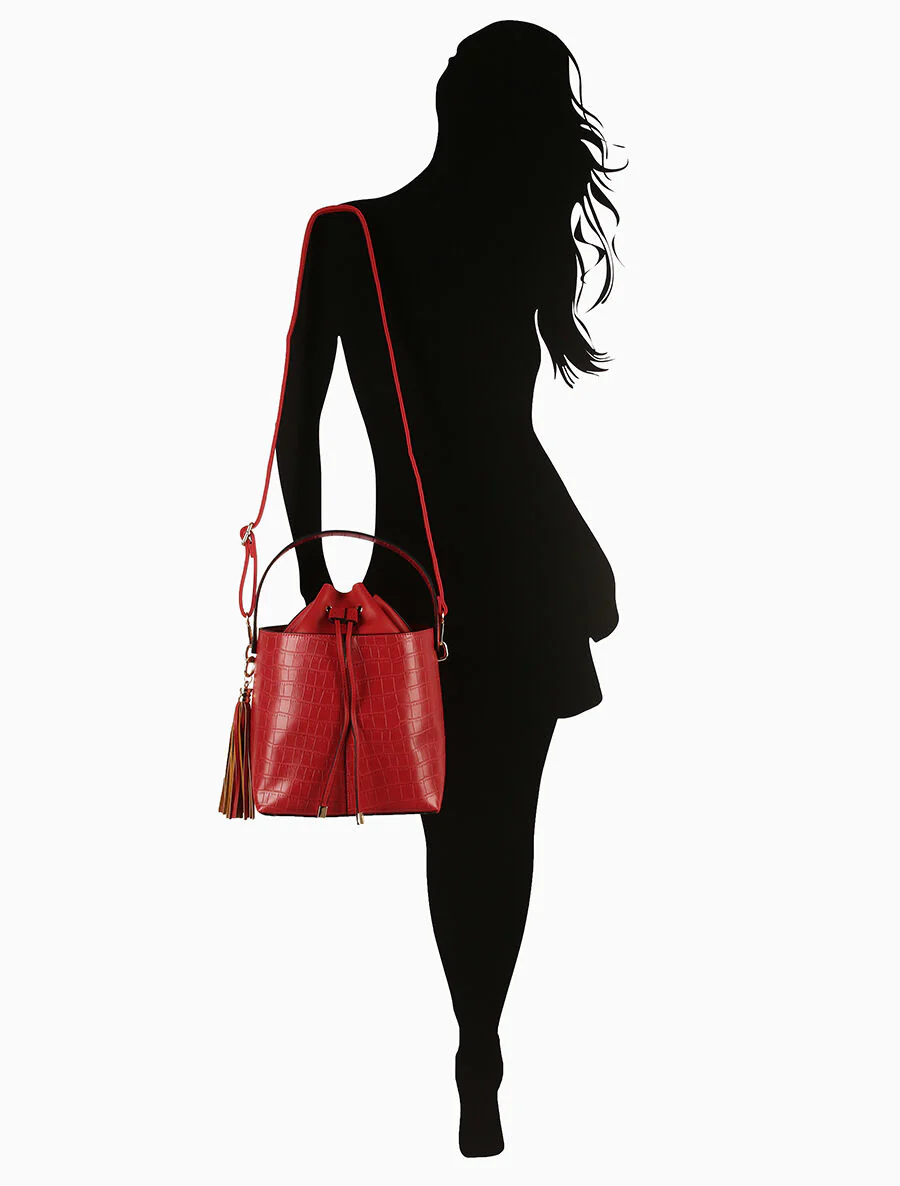 Sac seau Petra - Rouge - Image 5