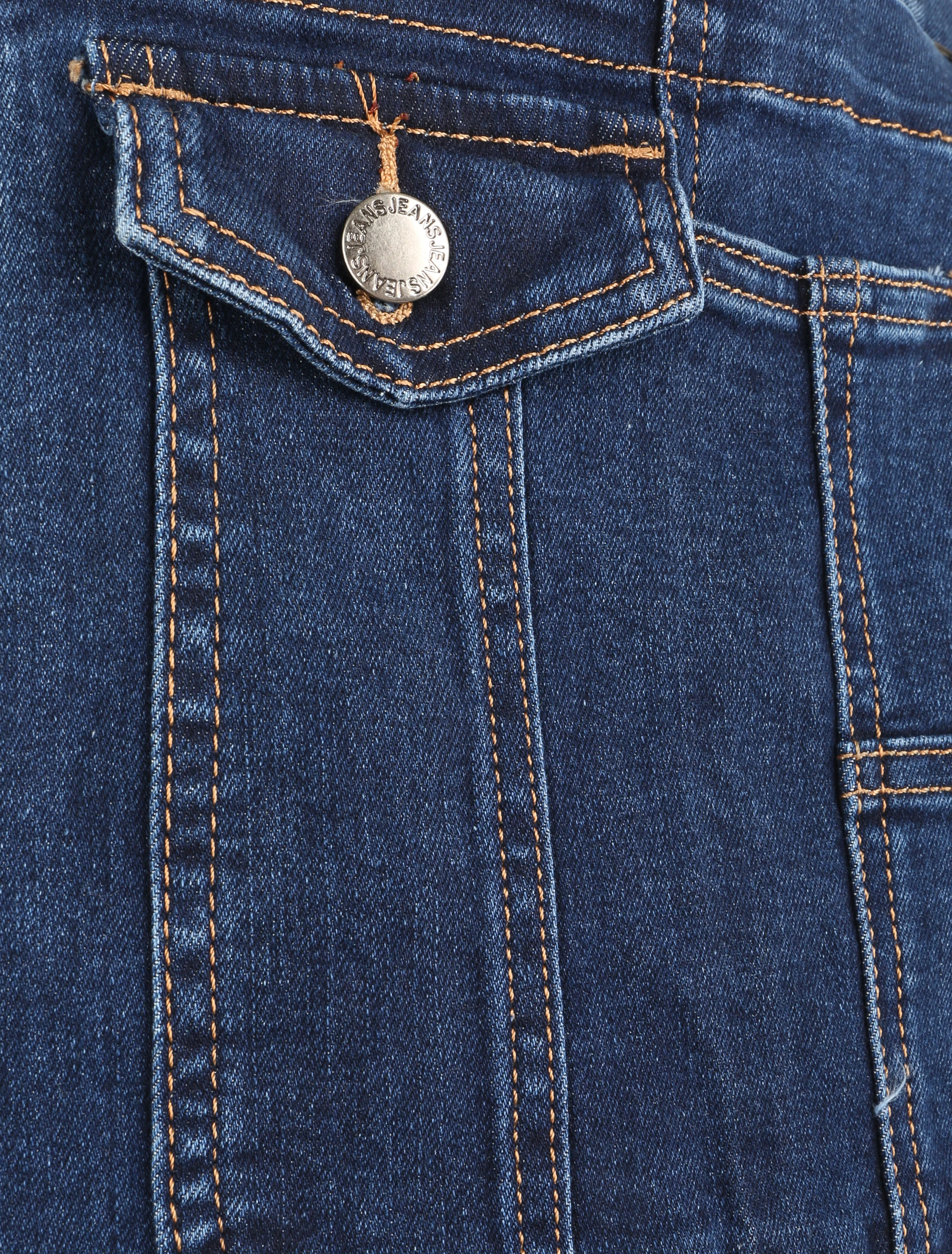 Salopette en jean coupe slim - Bleu denim - Image 3
