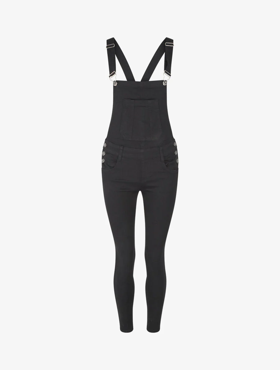 Salopette taille basse coupe skinny - Noir