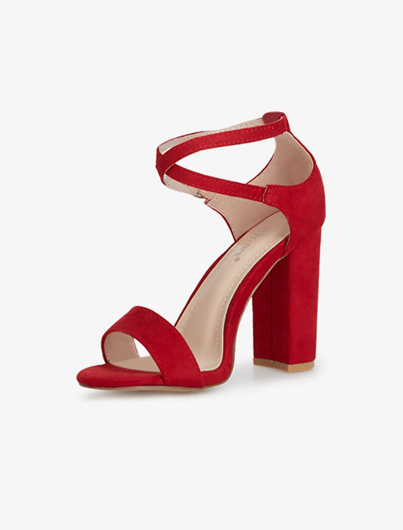 Sandales à bride croisée - rouge - Image 3