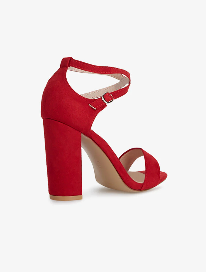 Sandales à bride croisée - rouge - Image 4