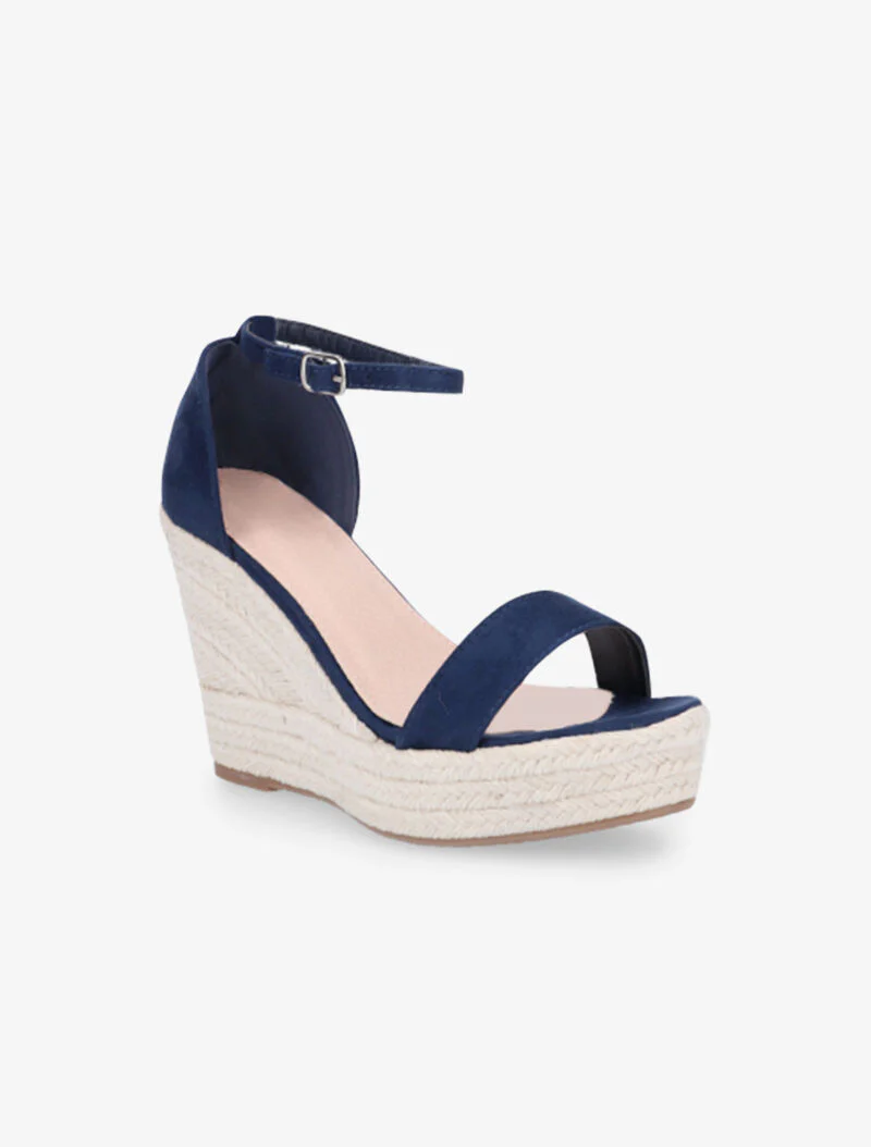 Sandales à contrefort et bride coordonnés - bleu indigo - Image 2