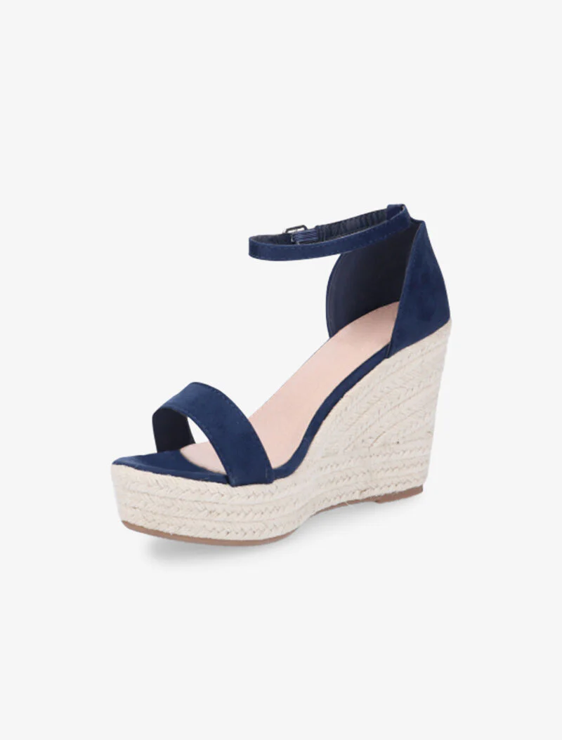 Sandales à contrefort et bride coordonnés - bleu indigo - Image 3